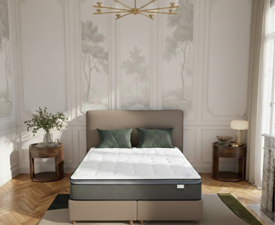 Set Memphis / Cosmos deco grijsbruin  (x2 70x200) - 140x200 cm 