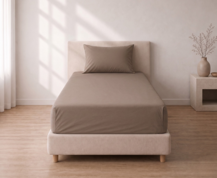 Hoeslaken percale Cashmere hoekhoogte 35 - 90x190 cm