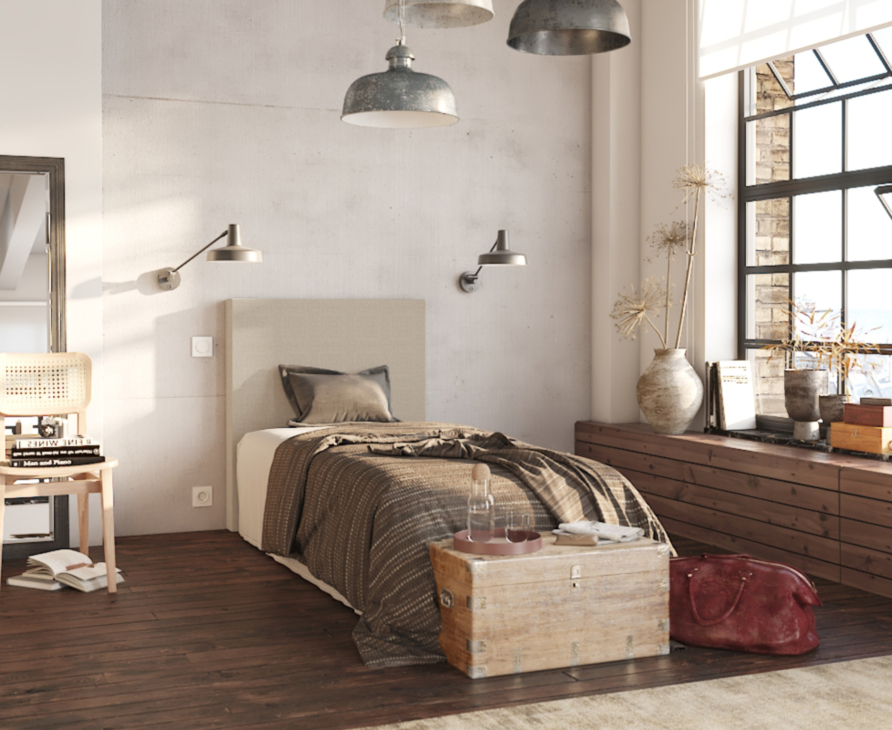 Hoofdeinde Kahaia Nika Beige 80 - H120 cm