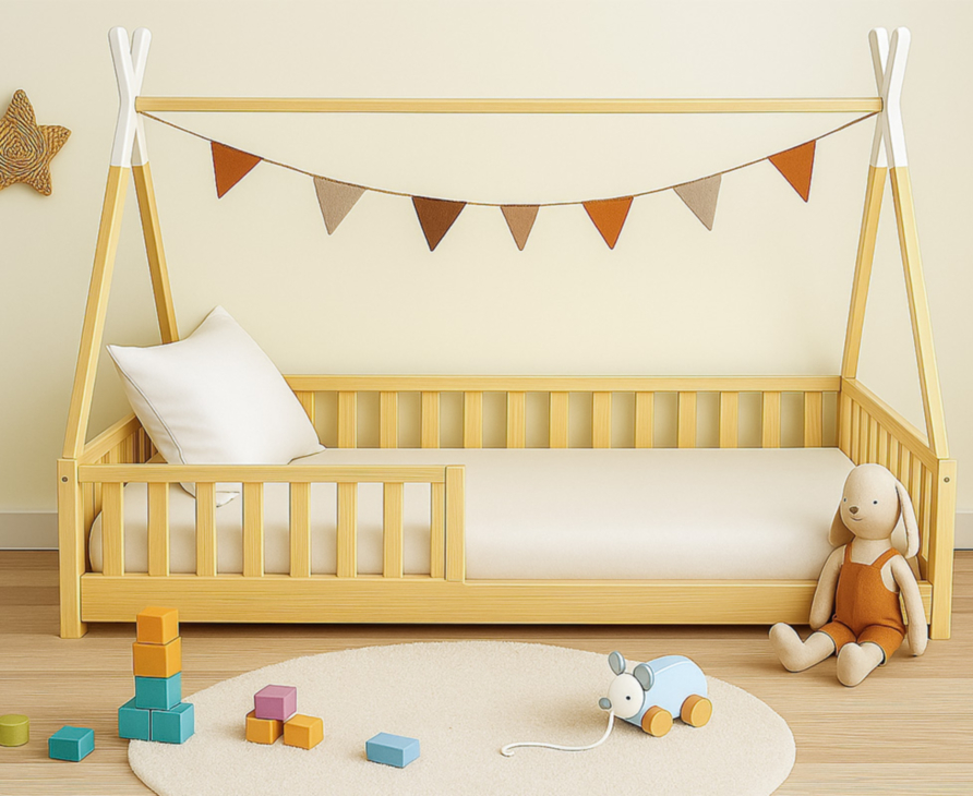 Tipi Sacha wit kinderbed - 60x120 cm 