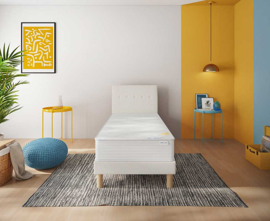 Bedbodem Cirse Deco Boucle Wit - 90x190 cm