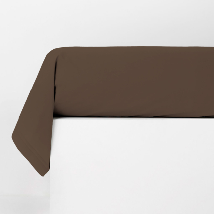 Bolster zaak ronde Taupe - 85x90 cm
