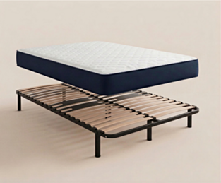 Set Flora-matras / Optikit-bedbodem - 140x200 cm