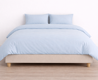 Dekbedovertrek 100% katoen Baby Blue - 200x200 cm