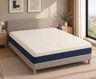 Eloa-matras 90 x 200 cm, stevig, van traagschuim, Belgische fabricage
