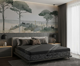 Matelas Fusion 90x190 cm à ressorts ensachés 

