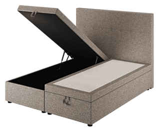 Bed met Opbergruimte Cassia Taupe - 140x200 cm