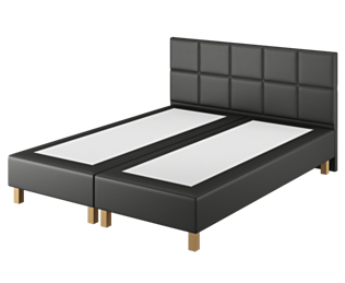 Boxspring Coventry Cabernet Zwart - 140x190 cm