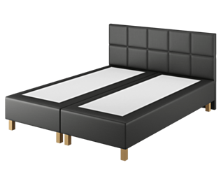 Boxspring Dayton Cabernet Zwart - 90x200 cm