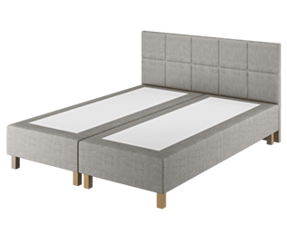 Boxspring Dayton Merlot Grijs - 140x190 cm