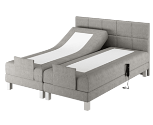 Boxspring Eton Elektrische Merlot Grijs - 200x200 cm