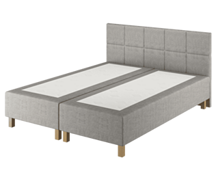 Boxspring Forbes Merlot Gris - 200x200 cm