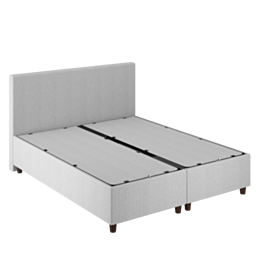 Bed met Opbergruimte Alpha Lichtgrijs - 180x200 cm