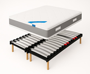 Matelas mousse HR sommier flex max fixe 