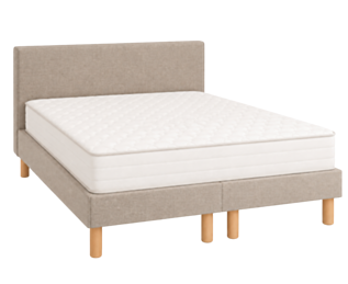 Beddengoedset Leon - beige - (x2) 70x200 cm (140x200 cm) 