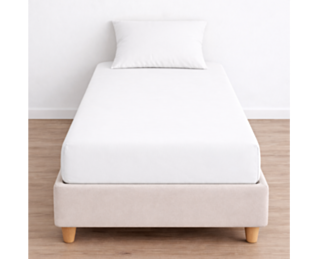 Hoeslaken 100% katoen Wit - Hoogte 25 - 80x200 cm