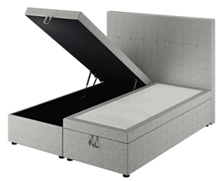 Bed met Opbergruimte Cassia Ashgrey - 90x190 cm