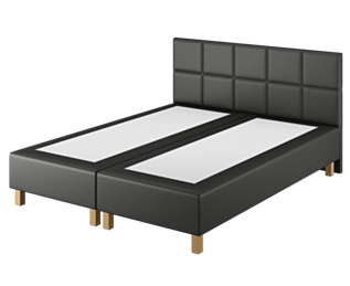 Boxspring Dayton Cabernet Zwart - 140x200 cm