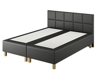 Boxspring Forbes Cabernet Zwart - 140x200 cm