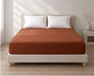 Percale-hoeslaken Henna Bonnet 35, 140 x 200 cm
