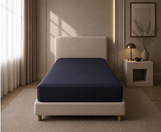 Ambiance hoeslaken satijn Midnight hoekhoogte 35 - 90x190