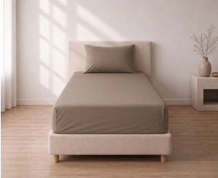 Ambiance hoeslaken percale Cashmere hoekhoogte 35 - 90x190 