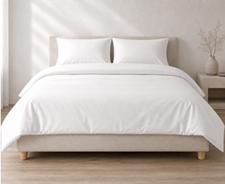 Housse de couette percale blanc 