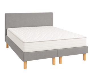 Beddengoedset Leon - grijs - (x2) 70x200 cm (140x200 cm) 