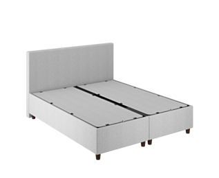 Bed met Opbergruimte Alpha Lichtgrijs - 140x200 cm