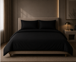 Housse de couette noir intense 
