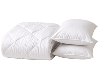 Pack sommeil 
2 oreillers + couette
Fabrication française 