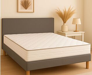 Lit Victor matelas + sommier + tête de lit  140x190 cm  