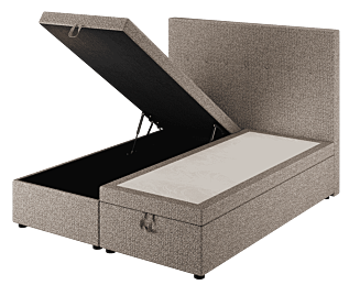 Bed met Opbergruimte Taupe - 90x200 cm