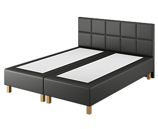 Boxspring Dayton Cabernet Zwart - 90x200 cm