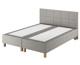Boxspring Dayton Merlot Grijs - 140x190 cm