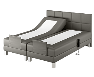 Boxspring Eton Elektrische Cabernet Antraciet - 90x200 cm