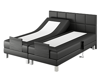 Boxspring Eton Elektrische Cabernet Zwart - 90x200 cm