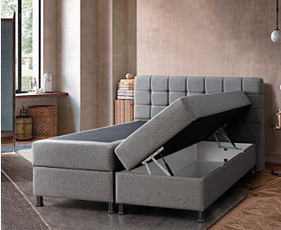 Bed met Opbergruimte Omega Grey - 160x200 cm