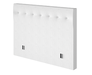 Hoofdeinde Kalmia Boucle Wit 180 - H100 cm