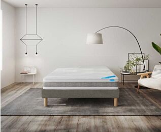 Matelas Jungle 140x200 + Sommier calla deco gris 2x 70x200