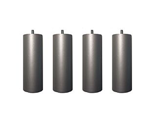 Set van 4 Cilindrische Metaal Poten - H20 cm