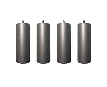 Set van 4 Cilindrische Metaal Poten - H25 cm