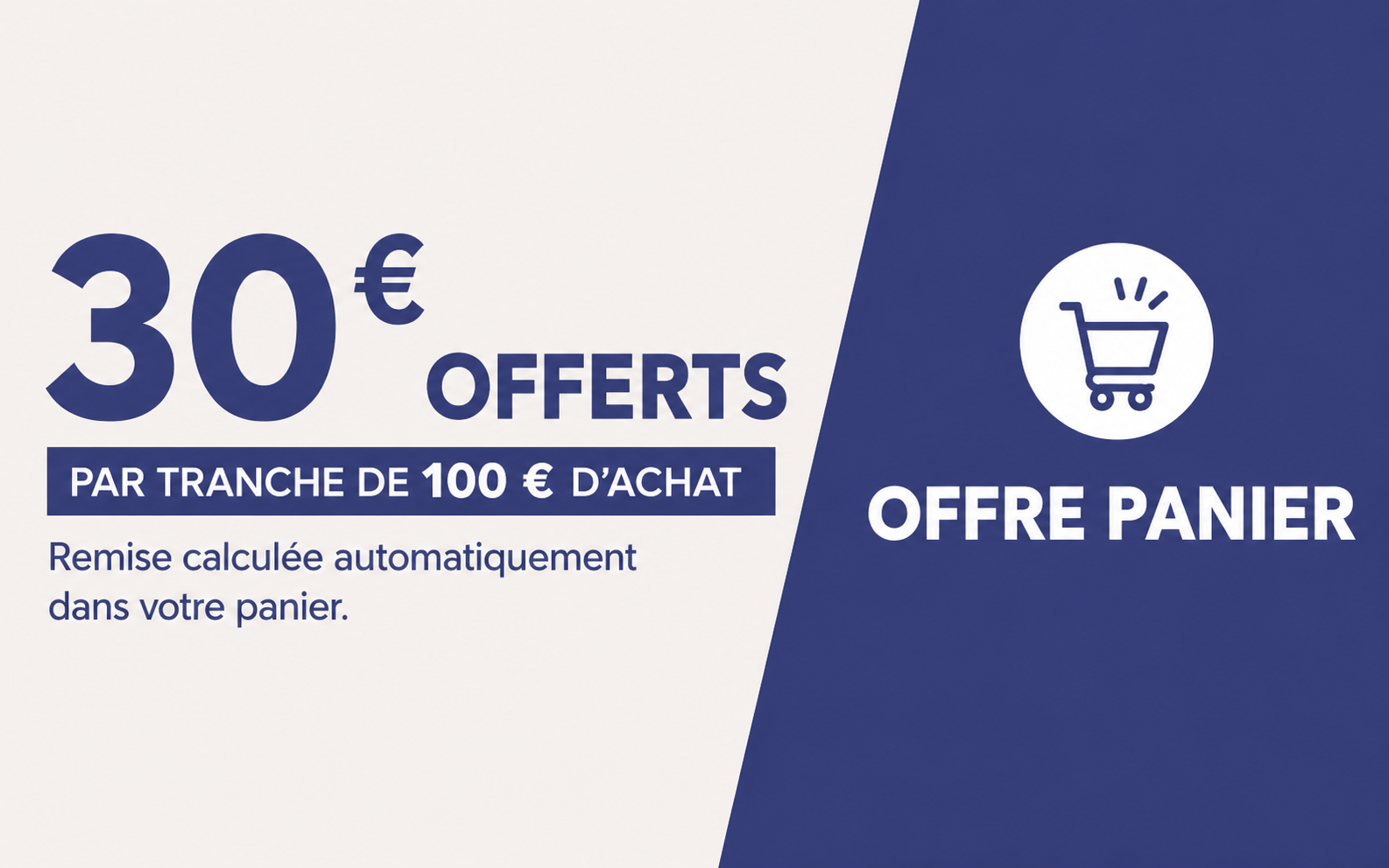 Winkelmandje 30€ korting per 100€